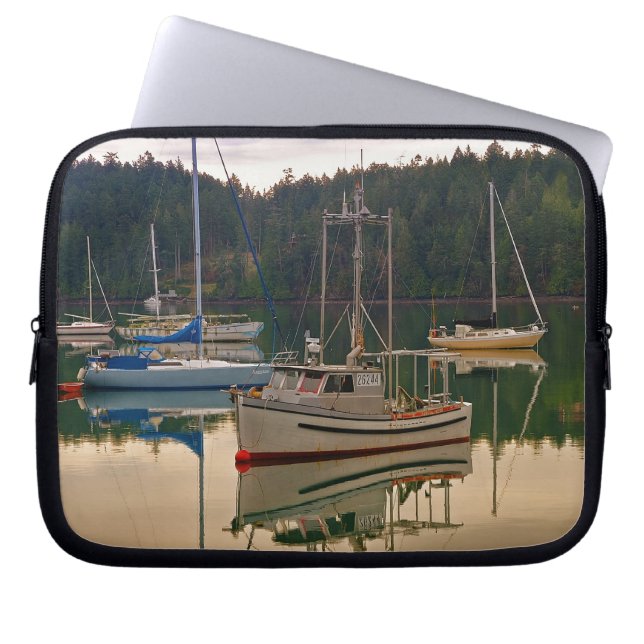 Geviste en Sail Boats Electronics Bag Laptop Sleeve (Voorkant)