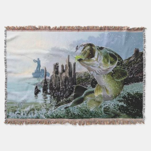 Geviste Fisherman Lake design Blanket Deken (Voorkant)