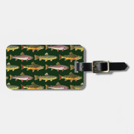 Geviste forel bagagelabel