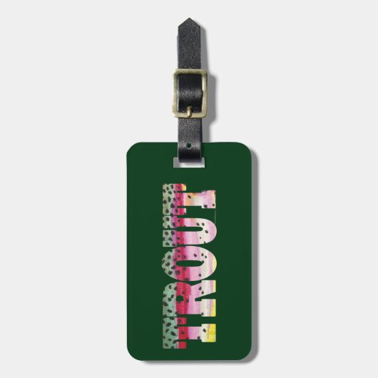 Geviste forel bagagelabel (Voorkant verticaal)