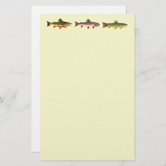 Geviste forel briefpapier (Voorkant / Achterkant)