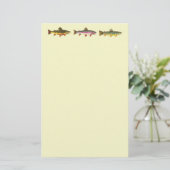 Geviste forel briefpapier (Staand voorkant)