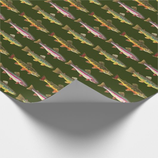 Geviste forel cadeaupapier (Hoek)