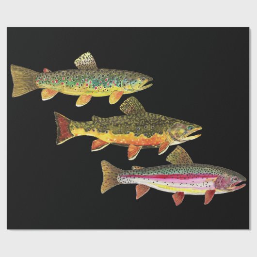 Geviste forel cadeaupapier (Vlak)