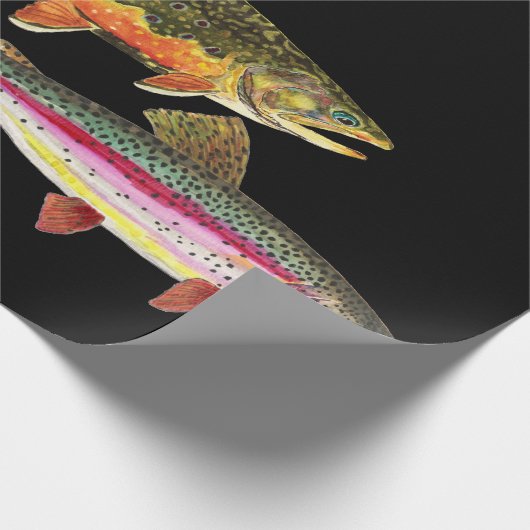 Geviste forel cadeaupapier (Hoek)