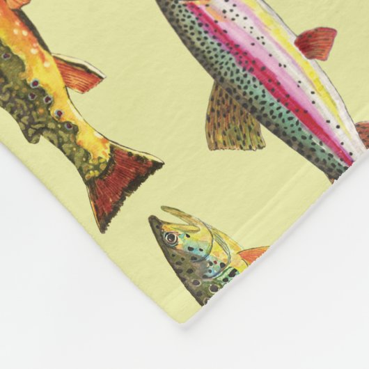 Geviste forel fleece deken (Hoek)