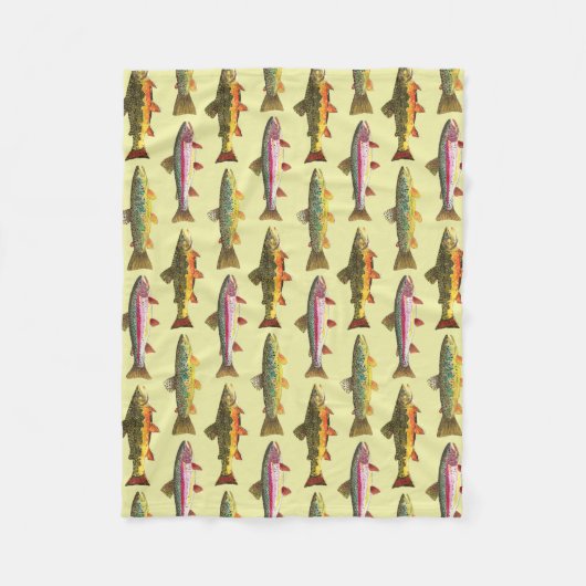 Geviste forel fleece deken (Voorkant)