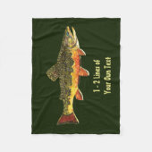 Geviste forel fleece deken (Voorkant)