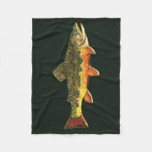 Geviste forel fleece deken (Voorkant)