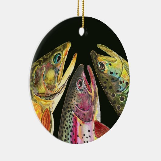 Geviste forel keramisch ornament (Rechts)