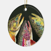 Geviste forel keramisch ornament (Links)