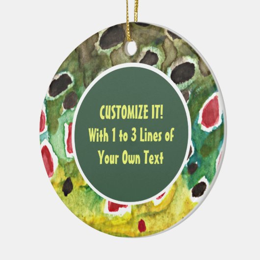 Geviste forel keramisch ornament (Links)