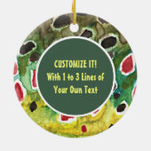 Geviste forel keramisch ornament (Achterkant)