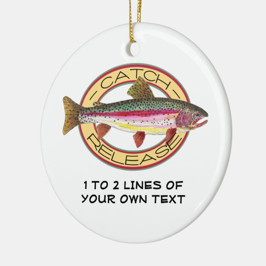 Geviste forel keramisch ornament (Links)