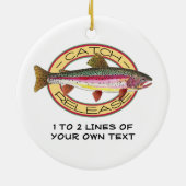 Geviste forel keramisch ornament (Achterkant)