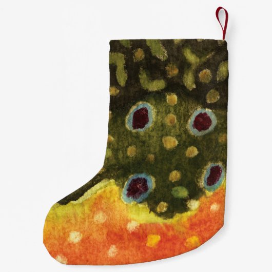 Geviste forel kleine kerstsok (Achterkant)