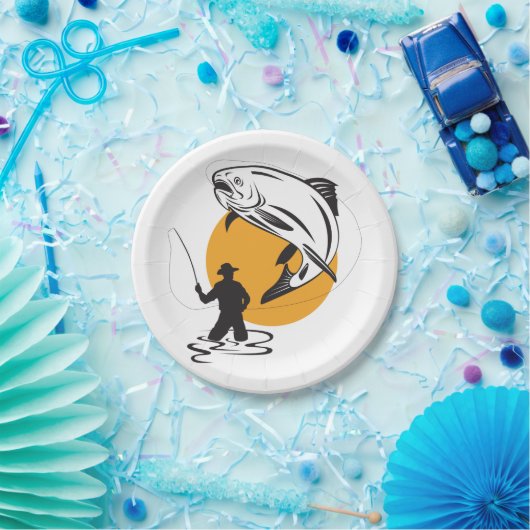 Geviste forel papieren bordje (Feest)