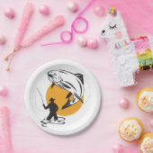 Geviste forel papieren bordje (Feest)