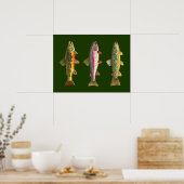 Geviste forel poster (Keuken)