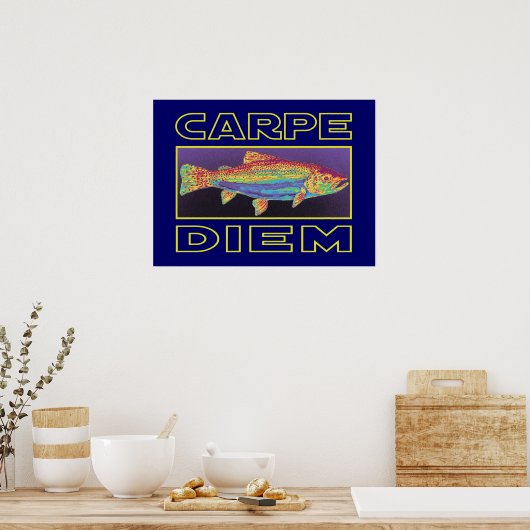 Geviste forel poster (Keuken)