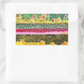 Geviste forel rechthoekige sticker (Tas)