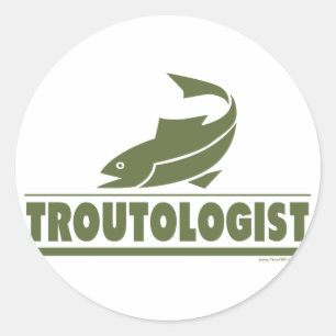 Geviste forel ronde sticker