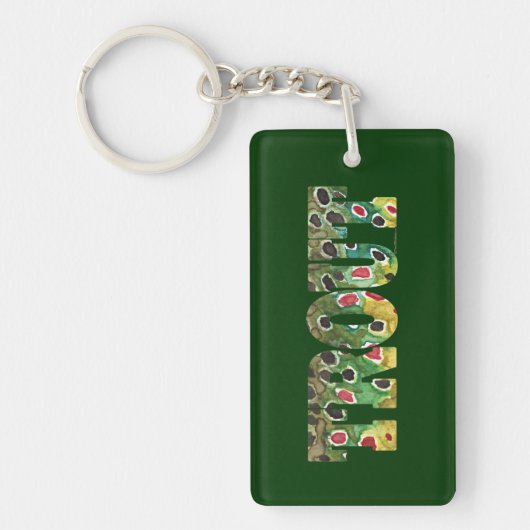 Geviste forel sleutelhanger (Voorkant)