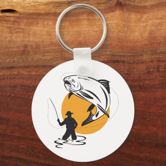 Geviste forel sleutelhanger (Voorkant)