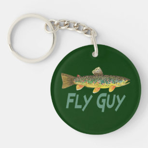 Geviste forel sleutelhanger