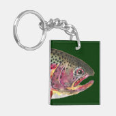 Geviste forel sleutelhanger (Voorkant Links)