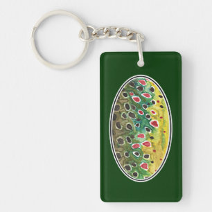 Geviste forel sleutelhanger