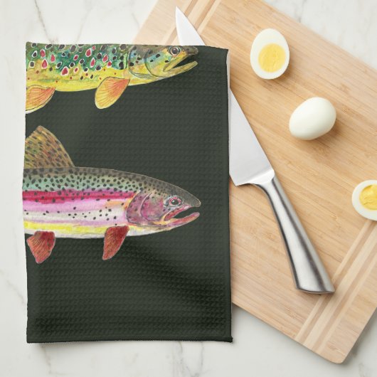 Geviste forel theedoek (Quarter Fold)