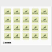 Geviste forel vierkante sticker (Vel)