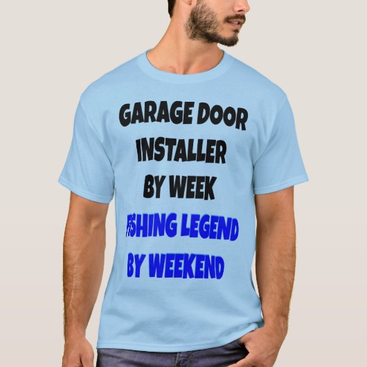Geviste garagedeurinstallateur t-shirt (Voorkant)
