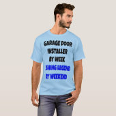 Geviste garagedeurinstallateur t-shirt (Voorkant volledig)