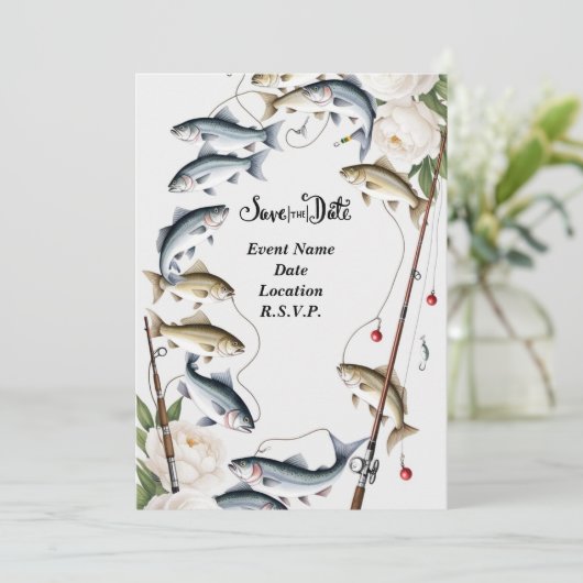 Geviste geliefden thema save the date bruiloft kaart (Staand voorkant)