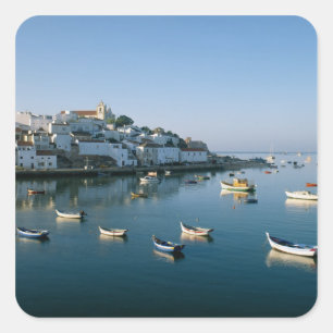 Geviste gemeente Ferragudo, Algarve, Portugal 2 Vierkante Sticker