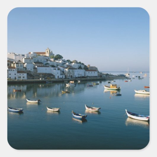 Geviste gemeente Ferragudo, Algarve, Portugal 2 Vierkante Sticker (Voorkant)