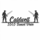 Geviste gepersonaliseerde adrespostvak-Sticker Sticker (Voorkant)