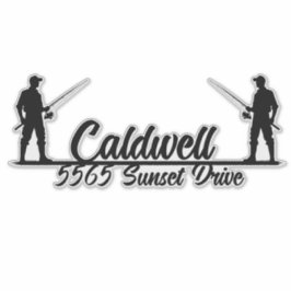 Geviste gepersonaliseerde adrespostvak-Sticker Sticker