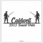 Geviste gepersonaliseerde adrespostvak-Sticker Sticker (Vel)