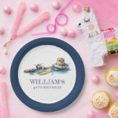 Geviste gepersonaliseerde Waterverf Papieren Bordje (Feest)