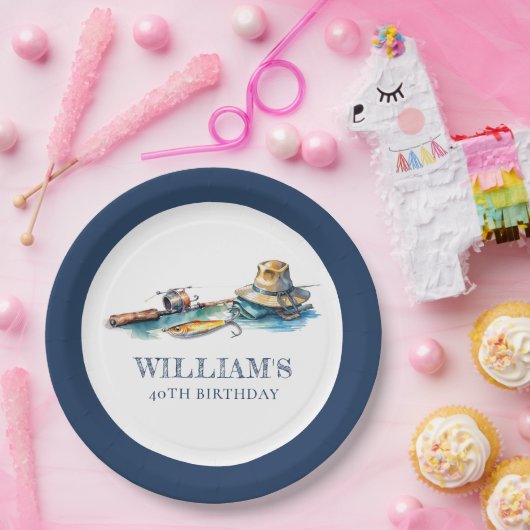 Geviste gepersonaliseerde Waterverf Papieren Bordje (Feest)