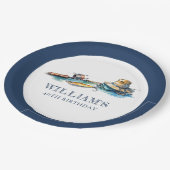 Geviste gepersonaliseerde Waterverf Papieren Bordje (Gekanteld)