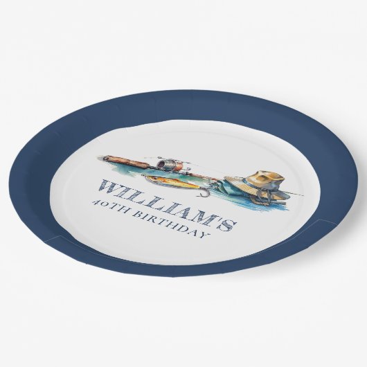 Geviste gepersonaliseerde Waterverf Papieren Bordje (Gekanteld)