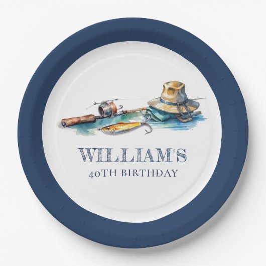 Geviste gepersonaliseerde Waterverf Papieren Bordje (Voorkant)