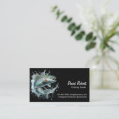 Geviste gids Vist charters gewoon zwart Visitekaartje (Staand voorkant)