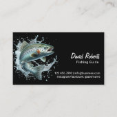Geviste gids Vist charters gewoon zwart Visitekaartje (Voorkant)