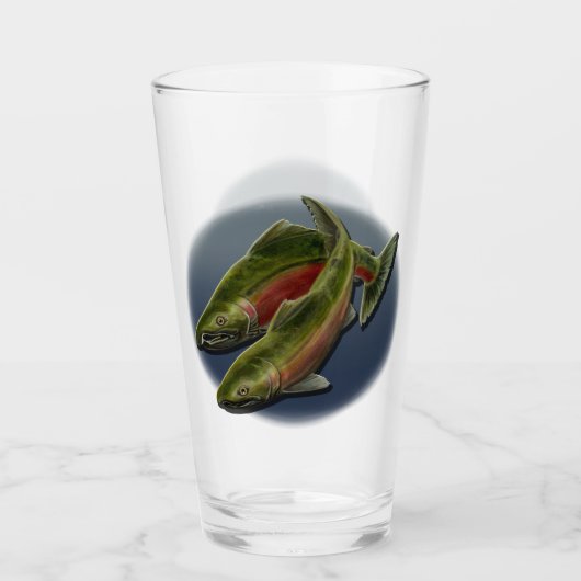 Geviste glazen gepersonaliseerde wilde zalmbril (Voorkant)