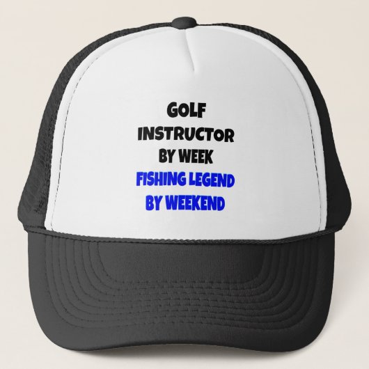 Geviste golfinstructeur trucker pet (Voorkant)